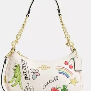 Teri Shoulder Bag With Sketch Print 
New and authentic